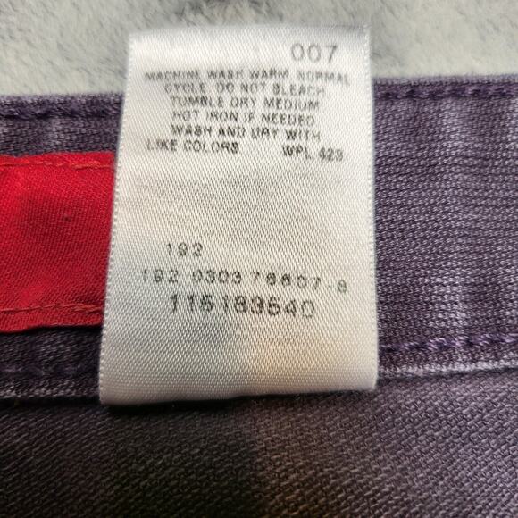 Vintage Levis 518 Jeans Womens 13M Purple Superlow Boot Cut Low Rise Denim Y2K - Picture 5 of 14